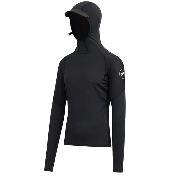 HDSNUGFITLONGSLEEVERASHGUARDHOODIE M363DAK0004 BLACK SIDE grande